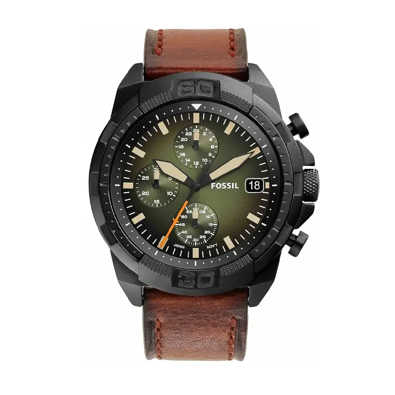 Fossil Bronson Chronograph Olive Green Dial Men’s Watch- FS5856